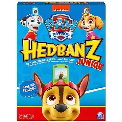 Image of Hedbanz Junior PAW Patrol, Picture Guessing Board Game, for Families and Kids Aged 5 Up