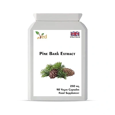 Image of Pine Bark Extract 250 mg 90 vegan capsules High Potency Antioxidant Dietary Supplement