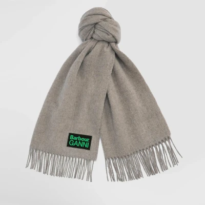 Image of Barbour x GANNI Wool Fringe Scarf