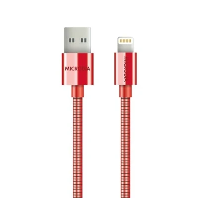 Image of Microdia DurCable MFi Certified STEEL Lightning Cable 1.5M (Red)