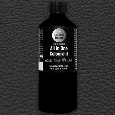 Image of Scratch Doctor All in One Leather Colourant for Mercedes Self Seal Dye Repair Paint Car Seats &amp; Interior (Black 201)
