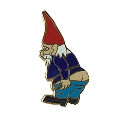Image of Smartbadge® Cheeky Mooning Gnome Hard Quality enamel lapel pin badge