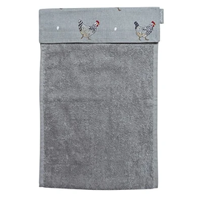 Image of Sophie Allport Chicken Roller Hand Towel, 100% Cotton, Hard Wearing &amp; Absorbent Kitchen Towel Accessory