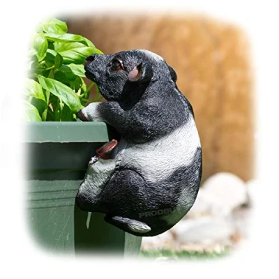 Image of ProdBuy Home Plant Pot Hanging Garden Ornament (Black &amp; White Cow)