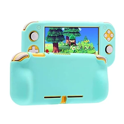 Image of Grip Case for Nintendo Switch Lite, Silicone Lite Animal Crossing Blue