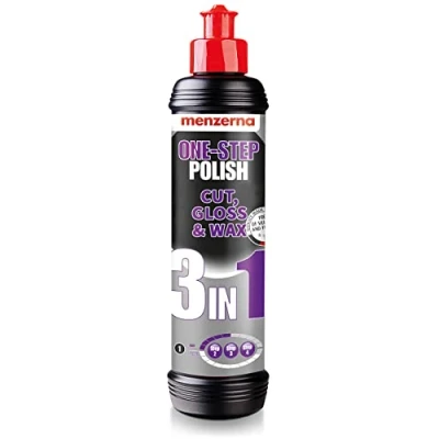 Image of menzerna &quot;One Step Polish 3in1&quot; I Medium Cut with High Gloss Finish &amp; Seal in One Buffing Polishing Compound for Car Maintenance Swirls, Holograms Scratches Body Repair 250ml