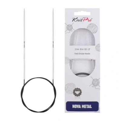 Image of KnitPro 150 cm x 2 mm Nova Fixed Circular Needles, Silver