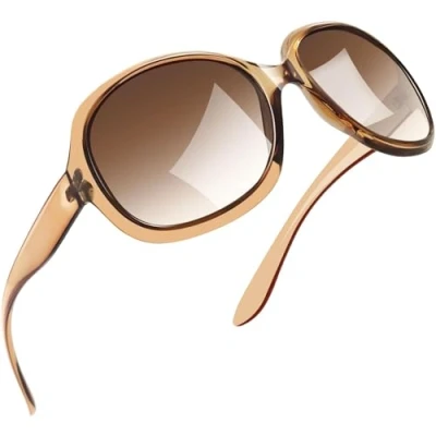 Image of Joopin Oversized Sunglasses for Women Fashion Large Frame Designer Sun Glasses Polarised UV Protection Big Sunnies Shades Ladies (Gradient Brown)