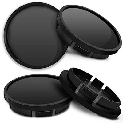 Image of SkinoEu Compatible with Wheel Center Caps VW Volkswagen Centre Hubcaps 5G0601171 66mm Black CR 0