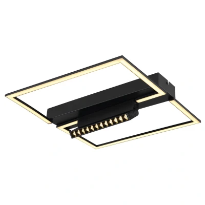 Image of Maxwell Integrated LED Semi Flush Ceiling Light Matt Black 3000K