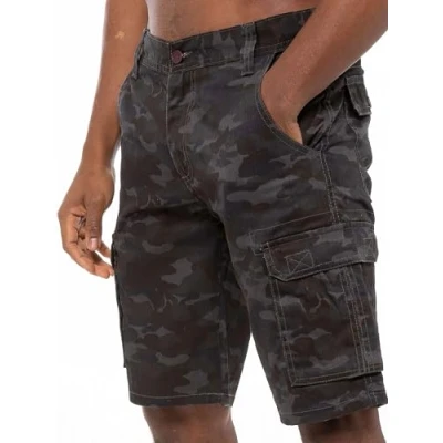 Image of BRAND KRUZE Mens Shorts Cargo Combat Camouflage Summer Casual Cotton Half Pants KZS116 Dark Khaki 30