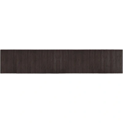Image of vidaXL Rug Rectangular Dark Brown 60x300 cm Bamboo