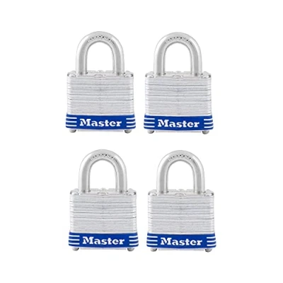 Image of Master Lock 3008D Keyed Padlock, Silver, 1 1/2 Inch