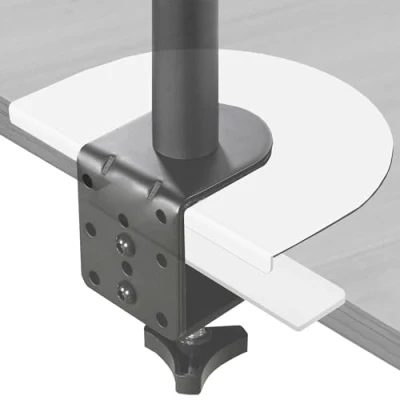 Image of VIVO Steel Reinforcement Bracket Mount Plate for Thin, Glass, and Other Fragile Table Tops, Clamp Compatible with Most Monitor STAND C Installations, White, AC01RW