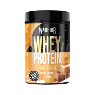 Image of Warrior Whey Protein Powder 500g Up to 36g* per Shake Low Sugar Muscle Growth and Recovery Drink Amazing Taste 20 Servings GMP Certified (Salted Caramel)