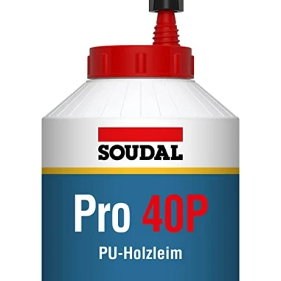 Image of Soudal Pro 40P Wood Glue Water Resistant Bottle of 750g BEIGE