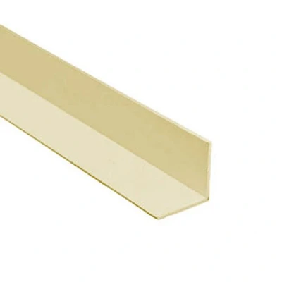 Image of 4 x Cream 1 Metre UPVC Plastic Rigid Angle 40 40mm Corner Cover Trim 90 Degree