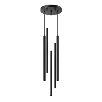 Image of Pastelo Modern Cluster Pendant Ceiling Light Black 5x G9