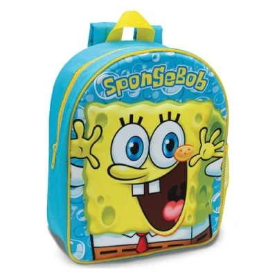 Image of SPONGEBOB SQUAREPANTS Childrens 3D Backpack Kids School Bag Travel Lunch Rucksack