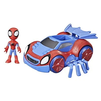 Image of Spidey And HIS AMAZING FRIENDS Marvel Change &#039;N Go Web Crawler Action Figure, 2 In 1 Vehicle, 4 Inch For Kids Ages 3 Up
