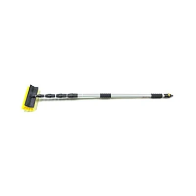 Image of 16FT Water Fed Window Cleaning Pole Extendable Extension Telescopic With Built In Squeegee Blade