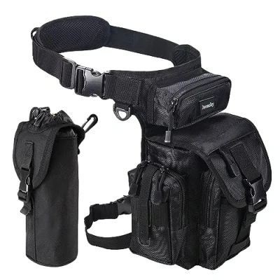 Image of Jueachy Tactical Leg Bag Motorbike Drop Multifunctional Thigh Military Hip Hiking Waist with Water Bottle Pouch for Motorcycling Traveling Fishing Camping