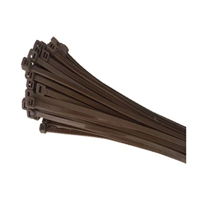 Image of Home.smart 100 x Brown Nylon Cable Ties 300 4.8mm / Extra Strong Zip Tie Wraps