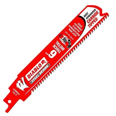 Image of Diablo DS0608CF3 3pk Thick Metal Carbide Tipped Recip Blades 8X 8 Pack