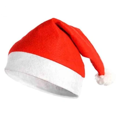 Image of Komonee Santa Claus Christmas Hat Red Xmas Novelty Party Decoration For Festive Holidays Fancy Dress Up Unisex Costume Accessory New Years Fun Adults and Children