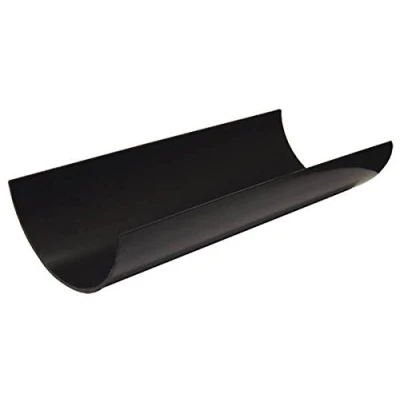 Image of FloPlast 112mm Black Half Round Gutter 4M