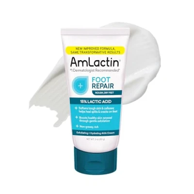 Image of AmLactin Foot Repair Cream Therapy, 3 Ounce Tube, AHA