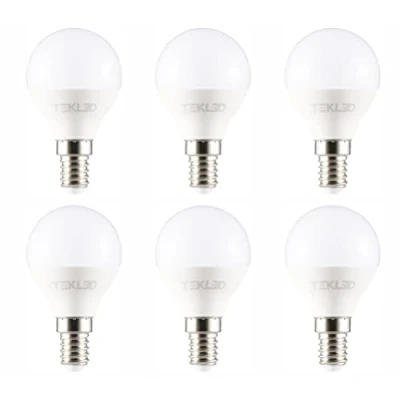 Image of TEKLED® P45 Golf Ball DIMMABLE LED Bulbs E14 Small Edison Screw Energy Saving 6W Light Bulb 50W Incandescent Equivalent 4000K 480LM 6 Pack Cool White