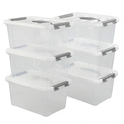 Image of Innouse Plastic Boxes with Lid, Clear Storage Box, Set of 6