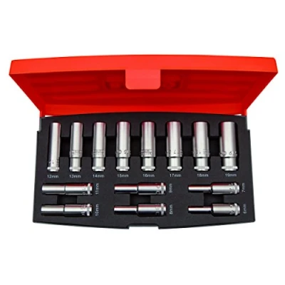 Image of Bahco S1214L 3/8&quot; Drive 14 Piece Deep Metric Socket Set 6 19mm