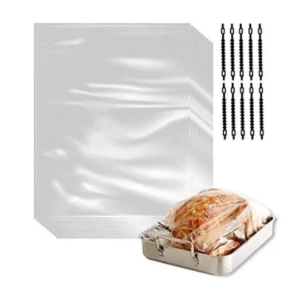 Image of Ericetion 20pcs Large Turkey Bags, Oven Bags for Cooking, Meat Roasting Safe Meats Fish Vegetables