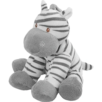 Image of Suki Baby Medium Zooma Soft Boa Plush Toy with Embroidered Accents (Zebra),Grey,white,Medium (Pack of 1)