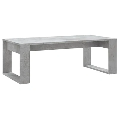 Image of vidaXL Modern Coffee Table in Concrete Grey Engineered Wood Ideal for Living Room Easy to Clean 102x50x35cm