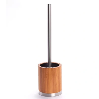 Image of MSV Bamboo Toilet Brush, Brown/Silver, 30 x 20 15 cm
