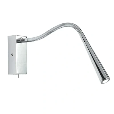 Image of Saxby Madison 1W Modern Decorative Chrome Plated Flexible Switched Bedside Reading LED Wall Light