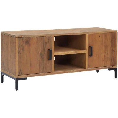 Image of vidaXL TV Cabinet Brown 110x35x48 cm Solid Pinewood