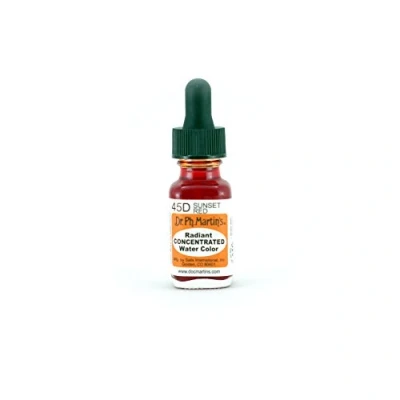 Image of Dr. Ph. Martin&#039;s Radiant Concentrated Water Color, 0.5 oz, Sunset Red (45D)