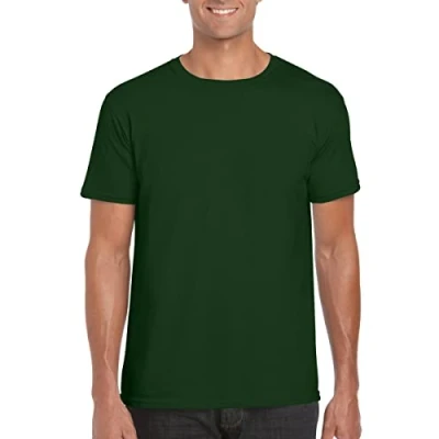 Image of Gildan Mens Short Sleeve Soft Style™ T Shirt (M) (Forest Green)