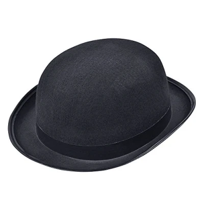Image of Bristol Novelty BH173 Bowler Hat black, One Size Halloween