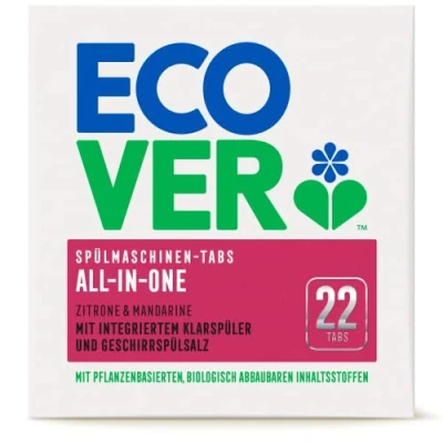 Image of Ecover All in One Dishwasher Tablets, Pack of 22