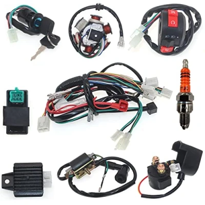 Image of Wire Harness Complete 6 Coil Stator CDI Wiring for 49cc 50cc 70cc 90cc 110cc 125cc 150cc GY6 Taotao Kazuma Baja ATV Dune Buggy Go Kart Scooter Pit Bike Quad Moped 4 Stroke Engine