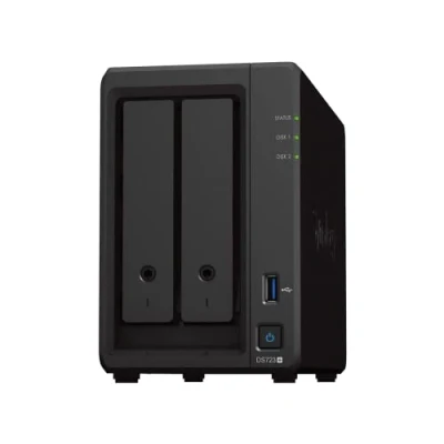 Image of Synology DS723+ 16TB 2 Bay Desktop NAS Solution installed with x 8TB HAT3300 Drives