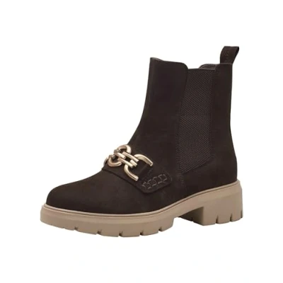 Image of Tamaris Comfort Women&#039;s Chelsea 8 85419 43 Boot, Mocha Suede, 6 UK