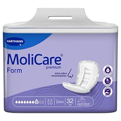Image of MoliCare Premium Form 8D Incontinence Pads (4 Packs of 32)