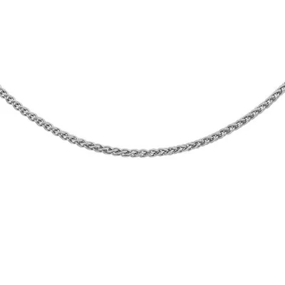 Image of Tuscany Silver Women&#039;s Sterling 1.5 mm Spiga Chain Necklace of Length 46 cm/18 Inch