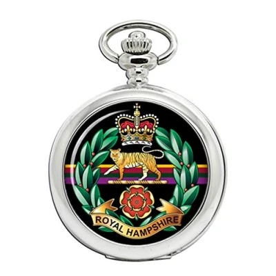 Image of Giftshop UK Royal Hampshire Regiment, British Army Full Hunter Pocket Watch